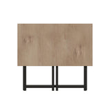 Birou pliabil Thox stejar-metal, negru, 80x50x72 cm