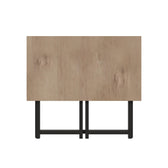 Birou pliabil Thox stejar-metal, negru, 80x50x72 cm, detaliu produs