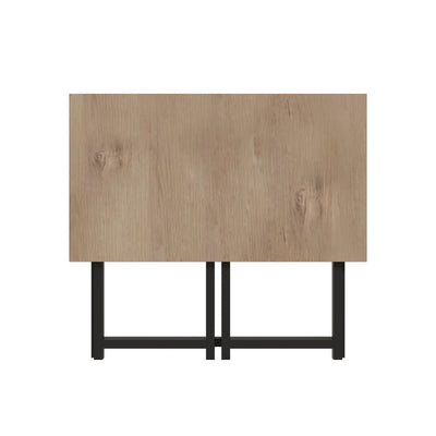 Birou pliabil Thox stejar-metal, negru, 80x50x72 cm, detaliu produs