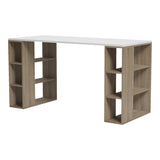 Birou Praga, 140x60x75 cm - Sonoma-Alb