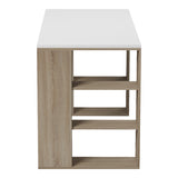 Birou Praga, 140x60x75 cm - Sonoma-Alb