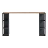 Birou Praga, 140x60x75 cm - Sonoma-Antracit