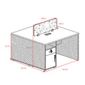 Birou profesional 2 locuri Dakota, lemn, nuc-antracit, 120x120x76 cm, imagine suplimentara