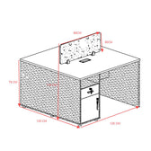 Birou profesional 2 locuri Dakota, lemn, nuc-antracit, 120x120x76 cm, imagine suplimentara