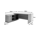 Birou profesional Amazon colt stanga, Sonoma, 180x160x76 cm