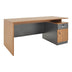 Birou profesional cu spatiu de munca Oscar, Nuanta nuc-gri închis, lemn, 180x90x76 cm
