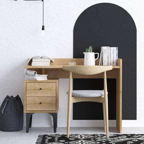 Birou Puuk cu 2 sertare, Stejar, 100x80x45 cm