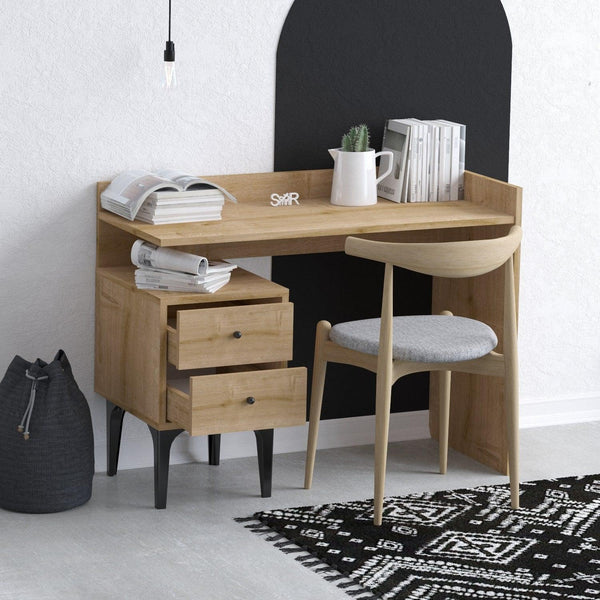 Birou Puuk cu 2 sertare, Stejar, 100x80x45 cm