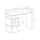 Birou Puuk cu 2 sertare, Stejar, 100 x 80 x 45 cm
