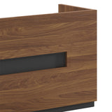 Birou receptie Oscar, Nuc - Antracit, 180x76x65 cm