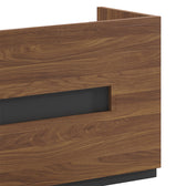 Birou receptie Oscar, Nuc - Antracit, 180x76x65 cm, perspectiva suplimentara