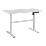 Birou reglabil pe inaltime Karla, Sonoma - Alb, 120x60x72/115 cm - Alb