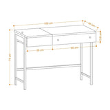 Birou Ren cu sertar, picioare metalice, Stejar, 100 x 74 x 45 cm