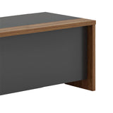 Birou reversibil de colt Oscar, nuc-Gri, 200x189x76 cm