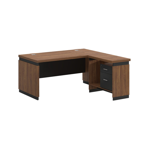 Birou reversibil Oscar, nuc- gri, 160x80x76 cm