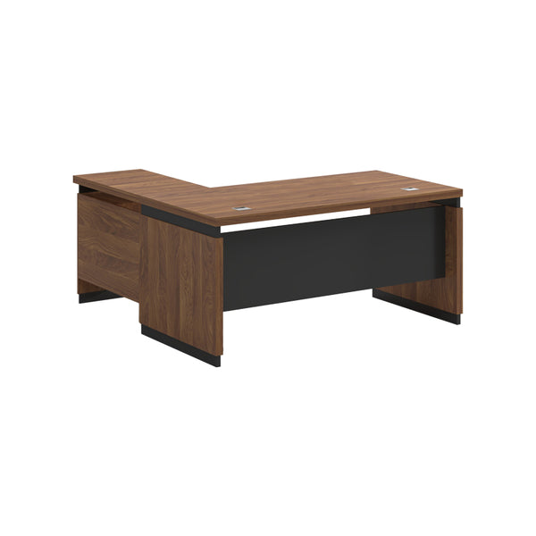 Birou reversibil Oscar, nuc- gri, 160x80x76 cm