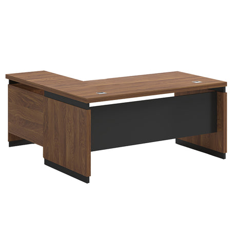 Birou reversibil Oscar, nuc- gri, 180x170x76 cm