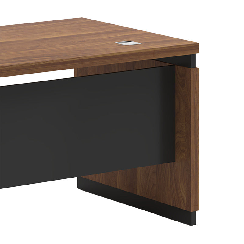 Birou reversibil Oscar, nuc- gri, 180x170x76 cm, perspectiva suplimentara