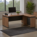 Birou reversibil Oscar nuc- gri 200x100x76 cm