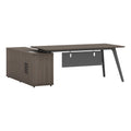 Birou reversibil profesional Denith, Gri nuc, 200x160x75 cm, detaliu produs