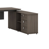 Birou reversibil profesional Denith, Gri nuc, 200x160x75 cm, foto produs