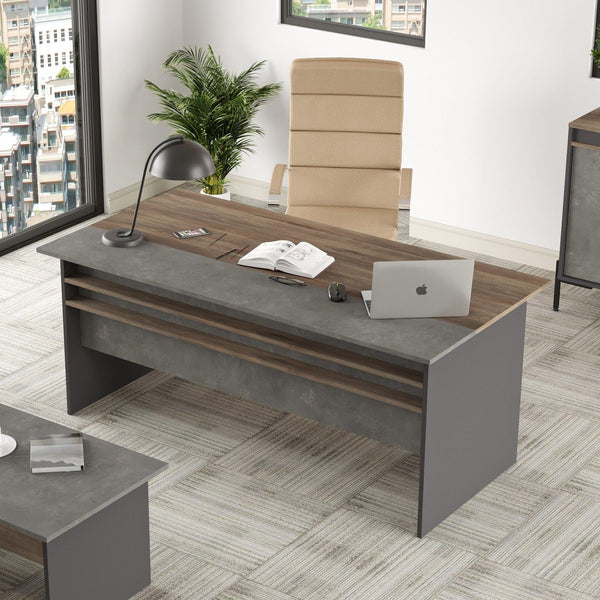 Birou Sartoria Lung, Gri Maro, 180x75x90 cm
