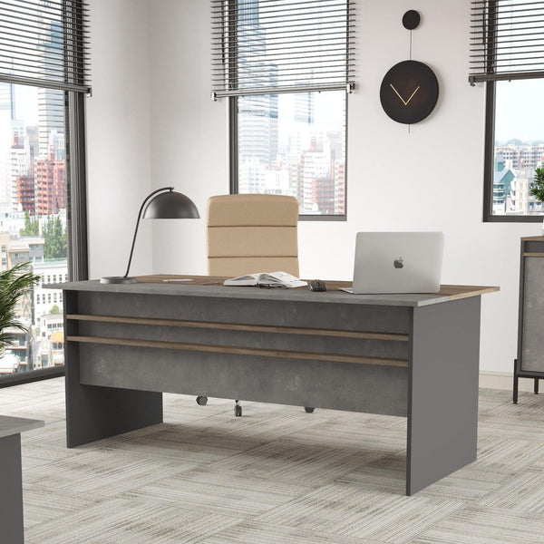 Birou Sartoria Lung, Gri Maro, 180x75x90 cm
