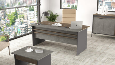 Birou Sartoria Lung ,Gri  Maro, 180 x 75 x 90 cm