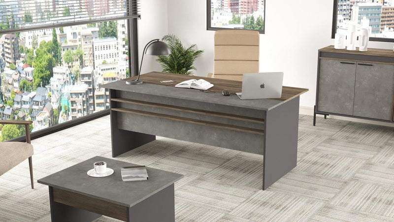 Birou Sartoria Lung ,Gri  Maro, 180 x 75 x 90 cm