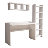 Birou si raft Hera, Alb, 118 x 80 x 58 cm, 3 Piese