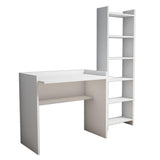 Birou și raft Tower, Alb, 90x80x58 cm