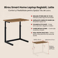 Birou Smart Home Laptop Reglabil, Latte, Natur, 40x60x43-73 cm, detaliu produs