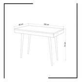 Birou Veronika Lux, Alb, 100 x 74  x60 cm