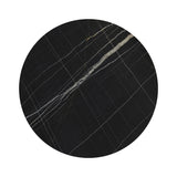 Blat de masă elegant cu aspect de marmură neagră, model Relian, 60cm, grosime 12mm, 60x60 cm