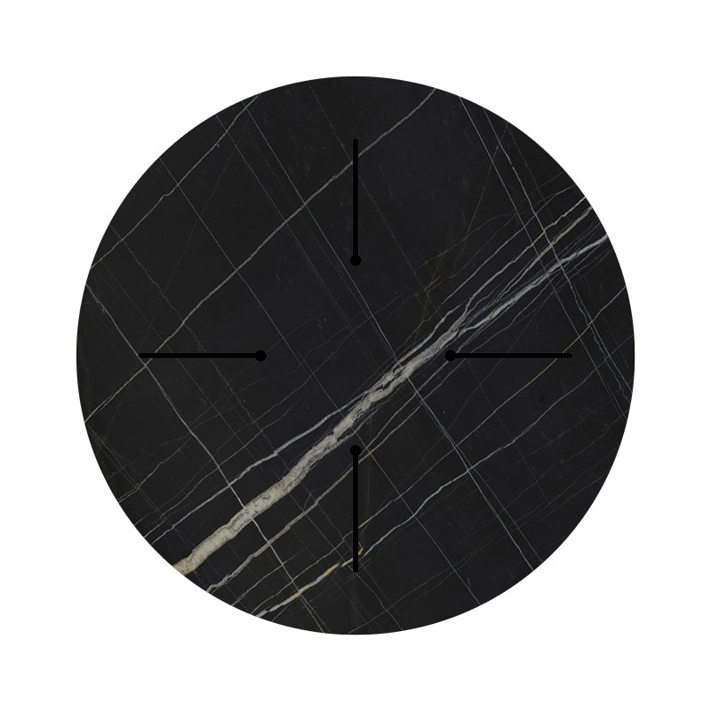 Blat de masă elegant cu aspect de marmură neagră, model Relian, 60cm, grosime 12mm, 60x60 cm