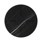 Blat de masă elegant cu aspect de marmură neagră, model Relian, 60cm, grosime 12mm, 60x60 cm