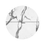 Blat de masa Melody, Marmura Alba, 12mm, 60x60 cm