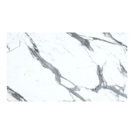 Blat de masa Melody, Marmura Alba, 12mm, 69x120 cm