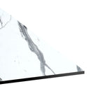 Blat de masa Melody, Marmura Alba, 12mm, 69x120 cm