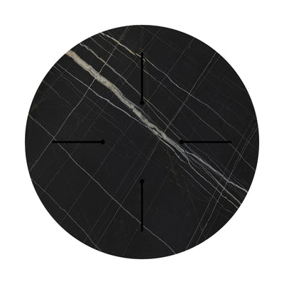 Blat de masă Relian cu neagră, D69cm, grosime 12mm, 69x69x1 cm, detaliu produs