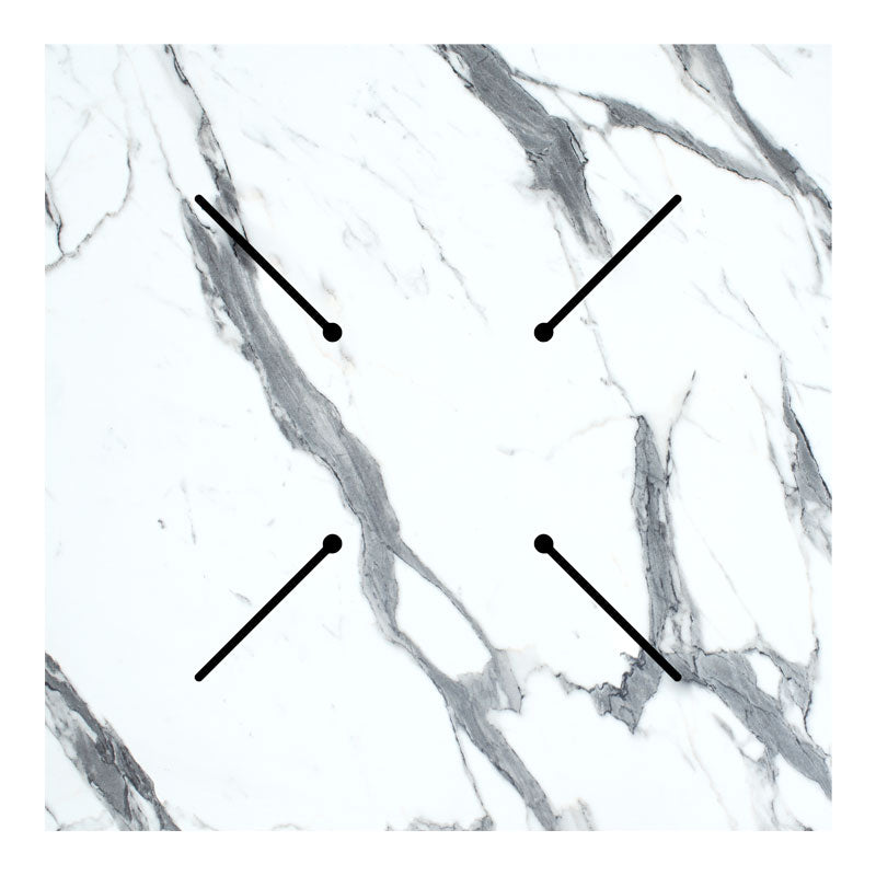 Blat masa Melody, marmura alba grosime 12mm, 70x70 cm