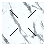Blat masa Melody, marmura alba grosime 12mm, 70x70 cm