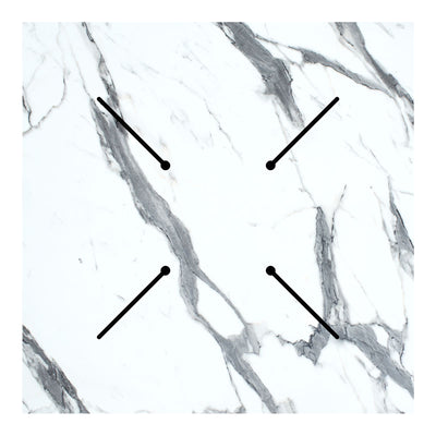 Blat masa Melody, marmura alba grosime 12mm, 70x70 cm, imagine suplimentara