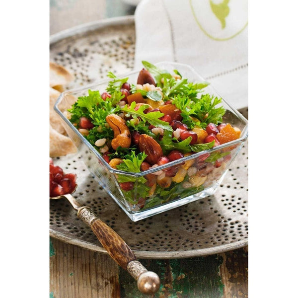 Bol de salată, Transparent, Multicolor, 21x13x21 cm