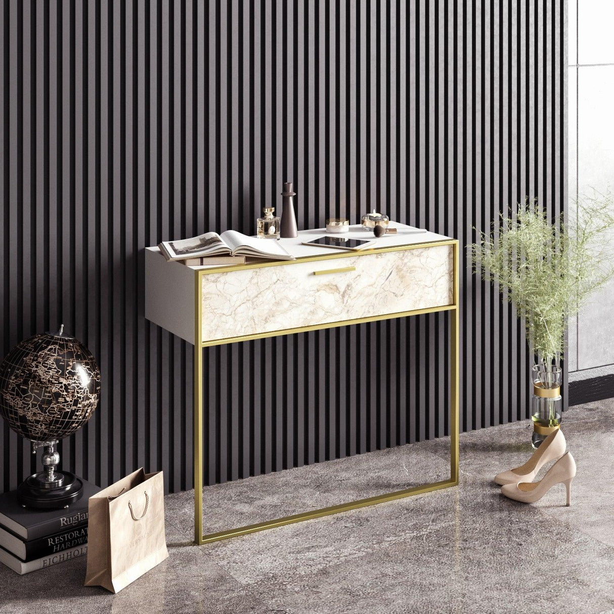 Bufet Alaro, Aur, 90x76,8x38,5 cm