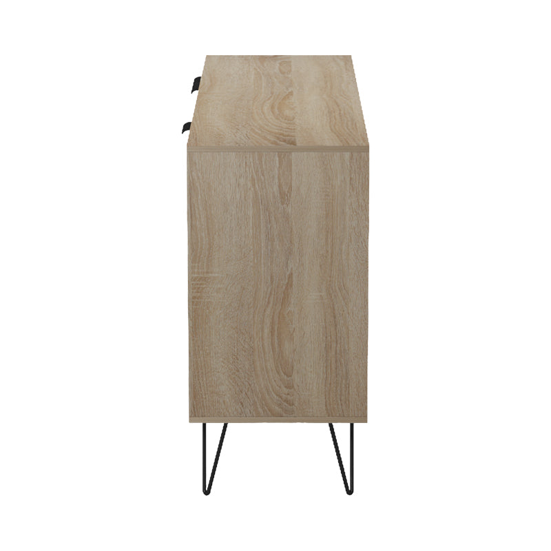 Bufet Balain, Lemn, 142x36x83 cm - Sonoma-Marmura Bej
