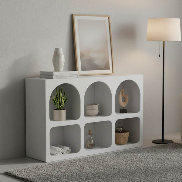 Bufet cu rafturi Emersi, Alb, 120x35x76 cm