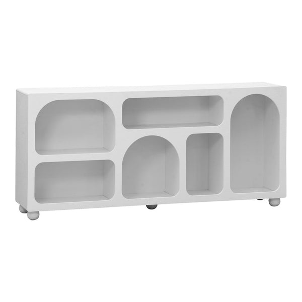 Bufet cu rafturi Emersi, Alb, 164x34x76 cm