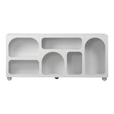Bufet cu rafturi Emersi, Alb, 164x34x76 cm