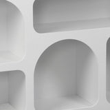 Bufet cu rafturi Emersi, Alb, 164x34x76 cm